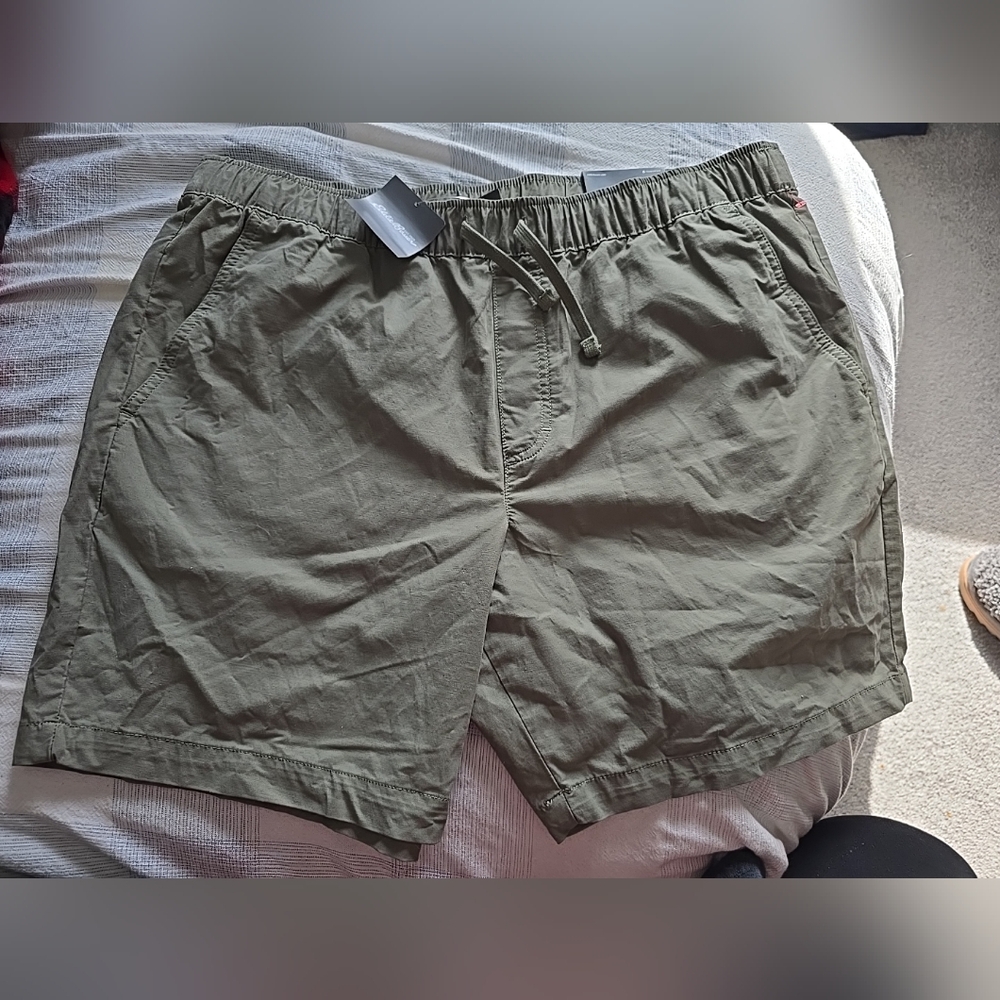 Eddie Bauer Olive Green Men's Flat Front Shorts